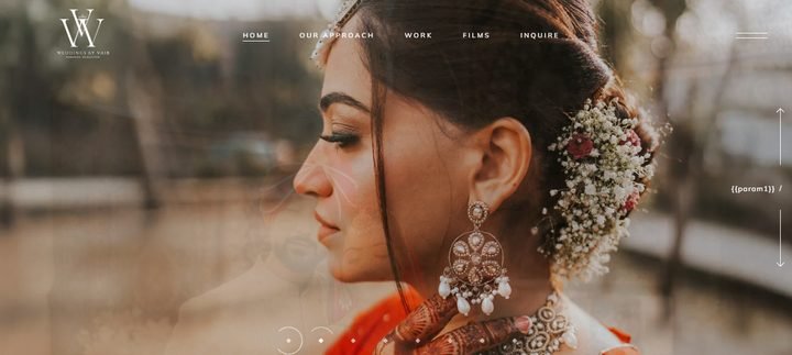 Weddings By Vaib website homepage designed by Wayne E Solutions — Wedding photography & film, Canada